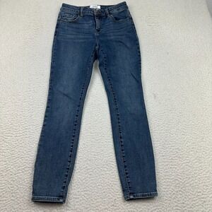Pistola Jeans Women's 27 Revolve Skinny‎ Mid Rise Stretch Denim Whiskered Blue